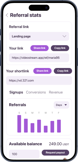 Personal page interface on phone